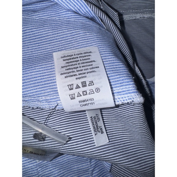 Tommy Hilfiger Hampton Stretch Slim Chino Pants Women's 4 Blue Pinstripe NWT - Picture 8 of 11